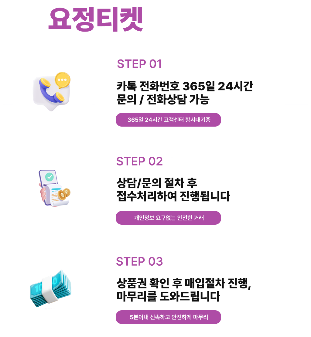 요정티켓 이용방법